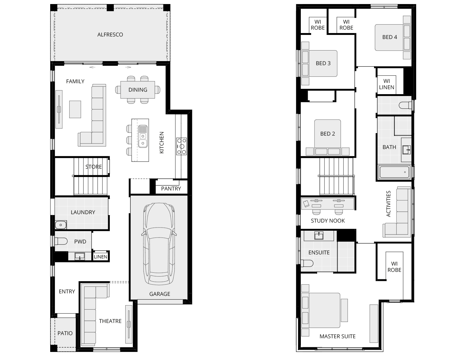 two storey home design everyday palencia one floorplan rhs