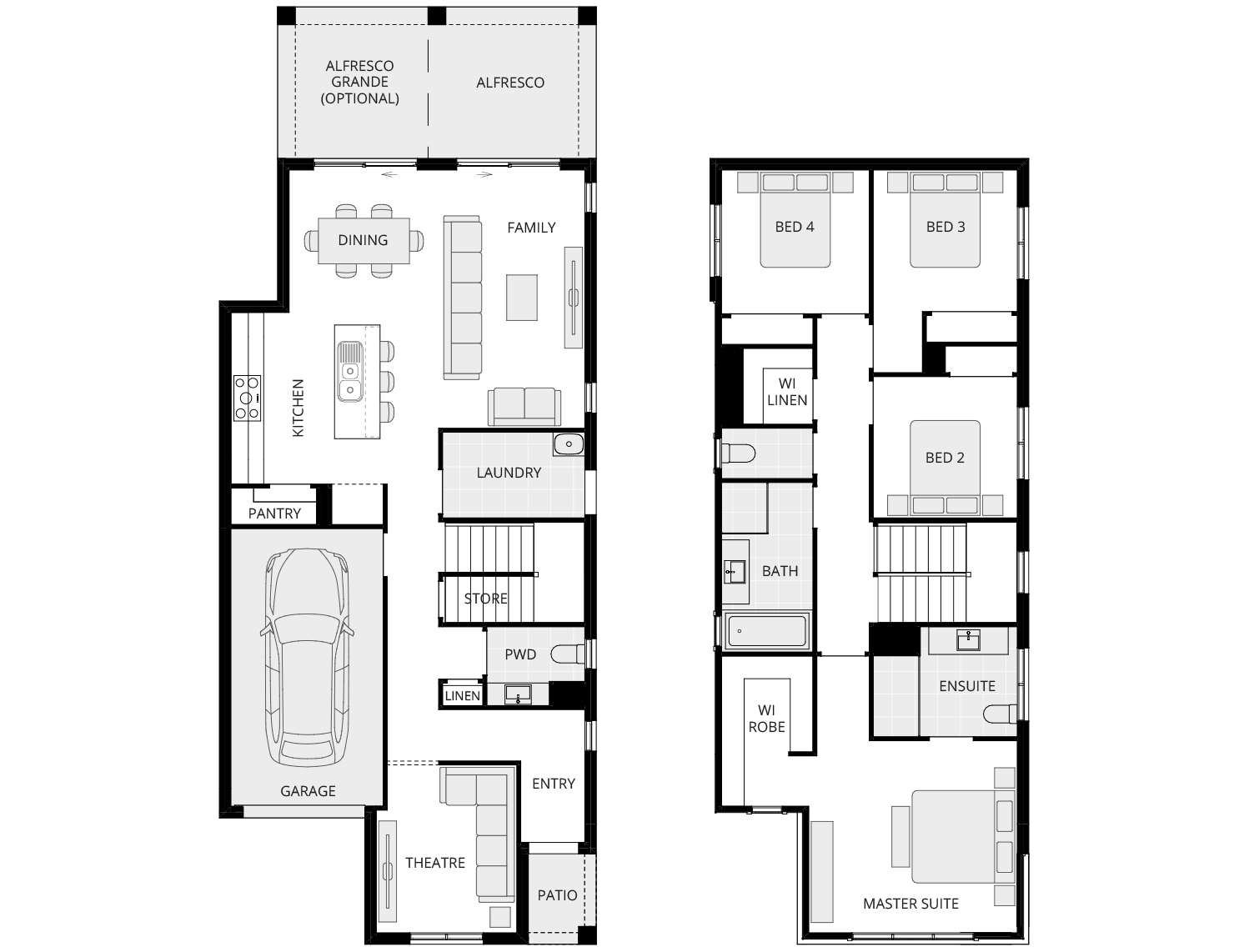 two storey home design everyday palencia two standard floorplan rhs