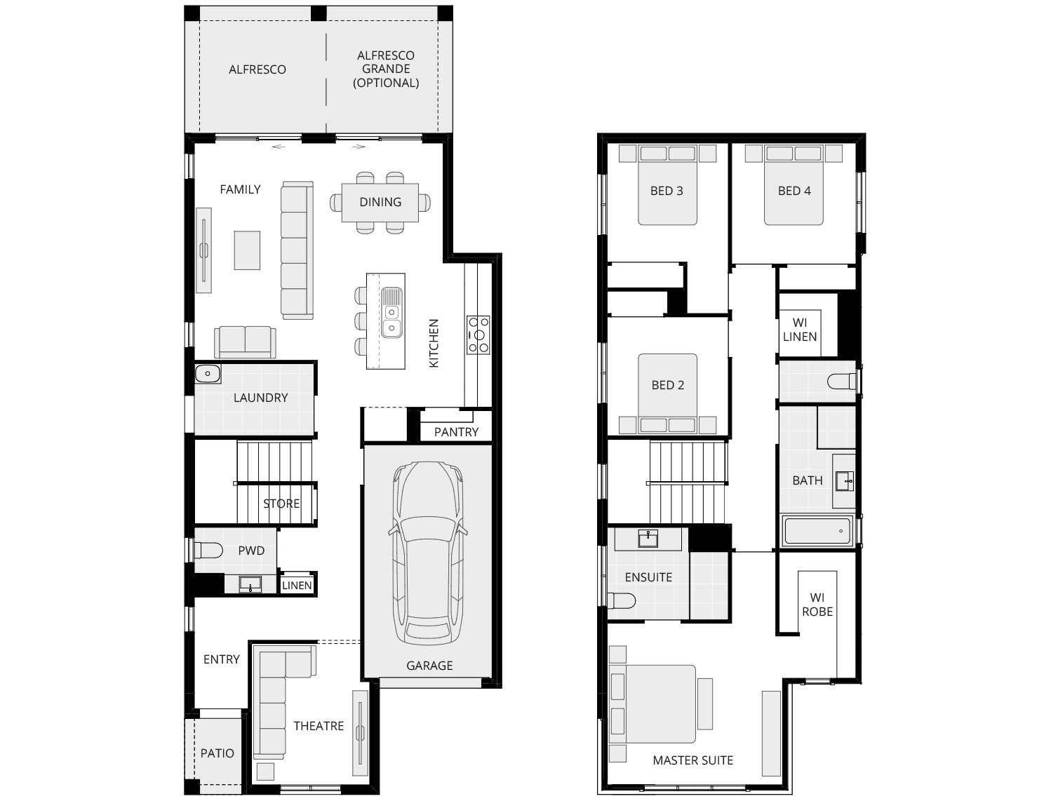 two storey home design everyday palencia two standard floorplan rhs