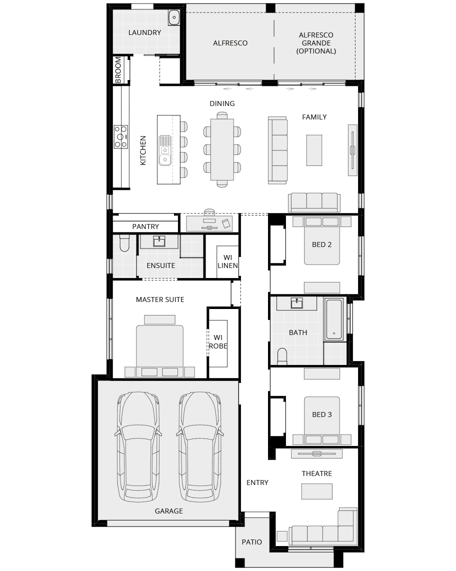 single storey home design essence salamanca one floorplan rhs