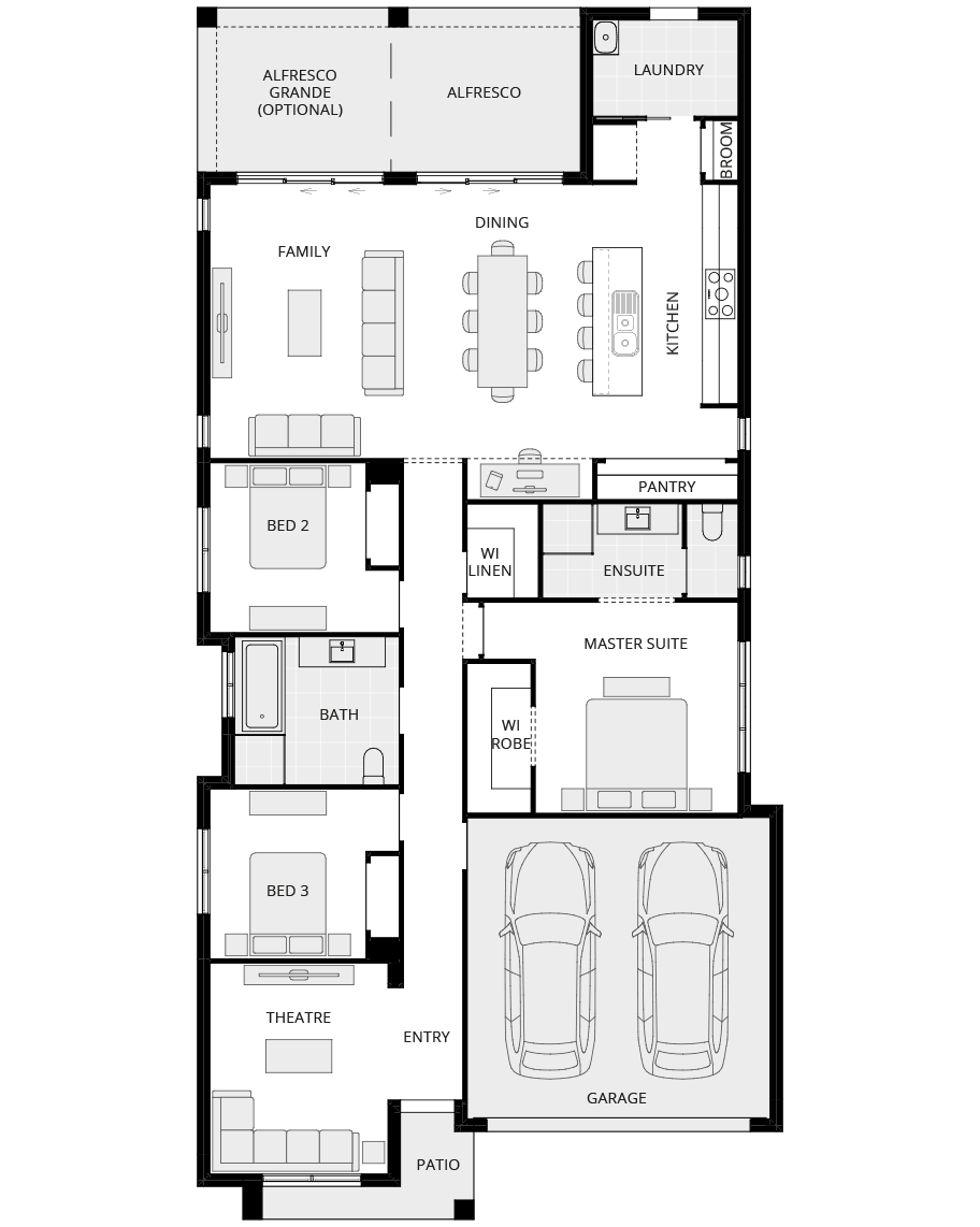 single storey home design essence salamanca one floorplan rhs