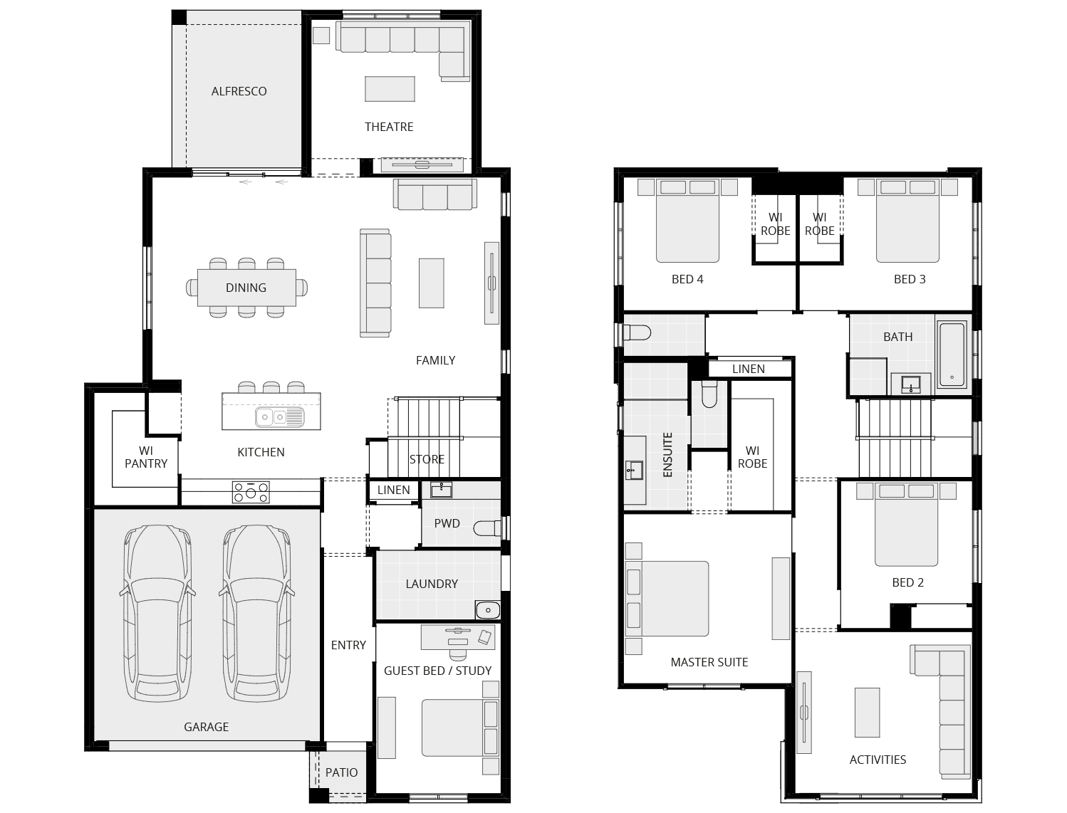 Valiente Two - Essence floorplan lhs two storey home design essence valiente two floorplan lhs