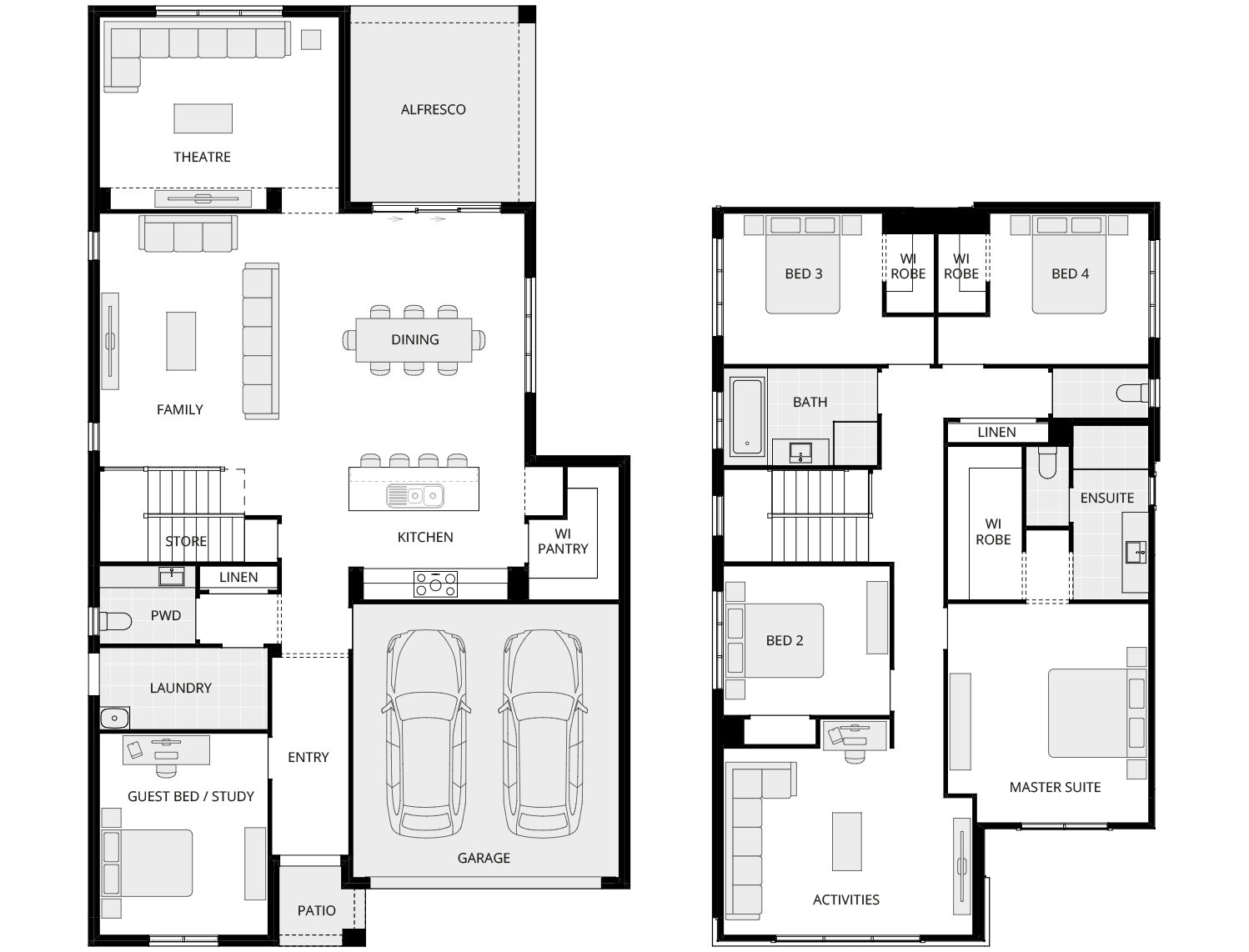 two storey home design essence valiente three floorplan rhs