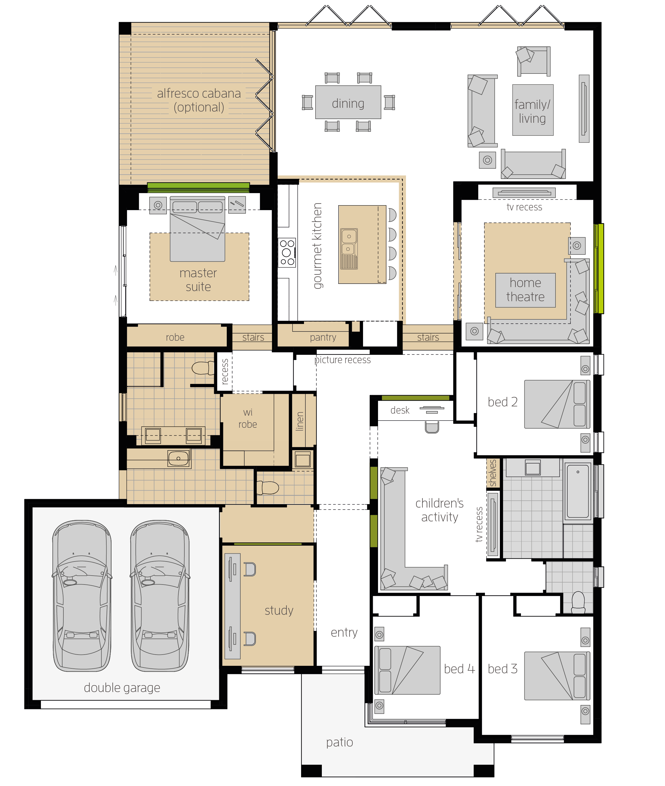 Milano 16 Four Upgrade floorplan lhs Milano 16 Four Upgrade floorplan lhs