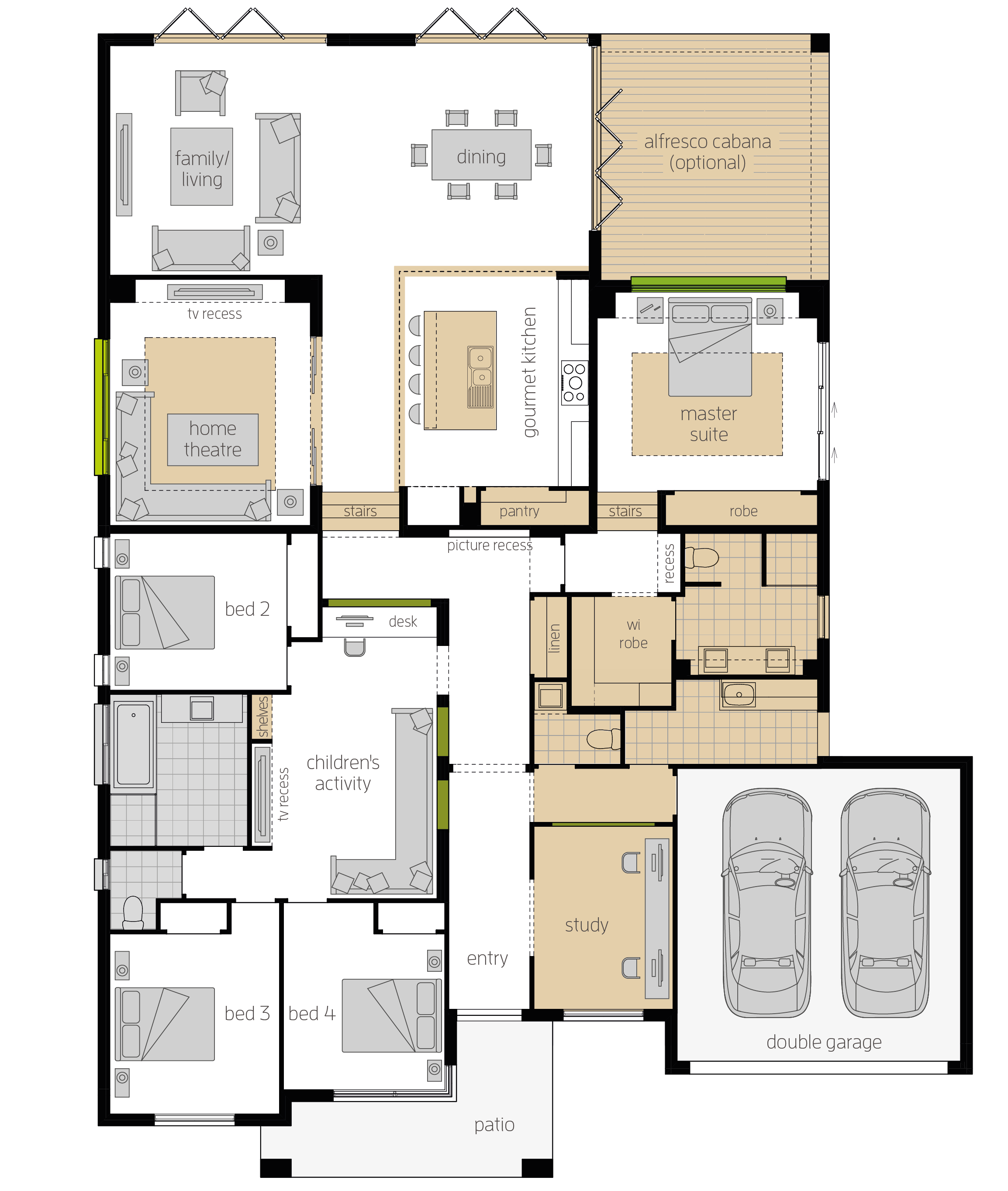 Milano 16 Four Upgrade floorplan lhs Milano 16 Four Upgrade floorplan lhs