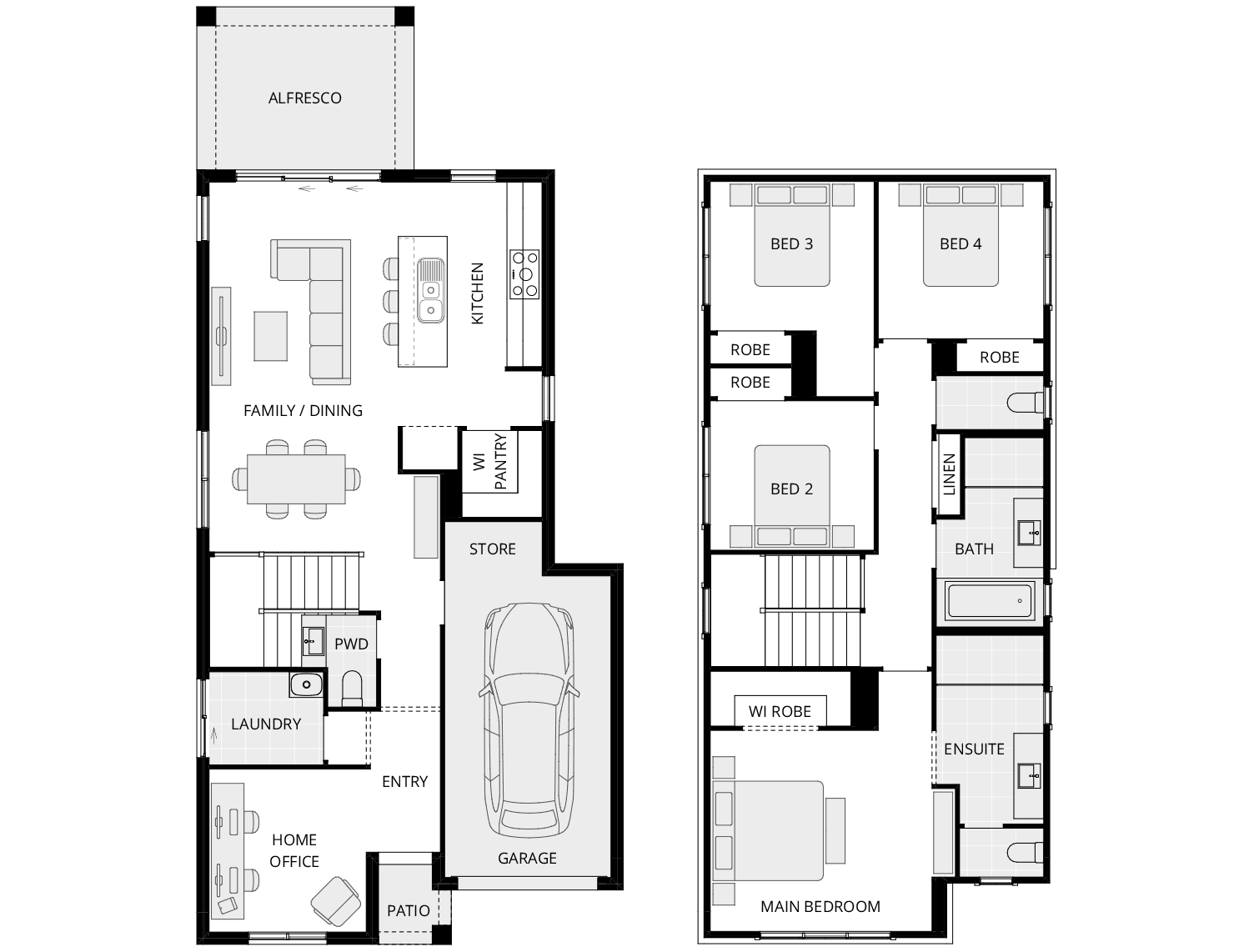 Metro two storey home design floorplan chelsea 21 rhs