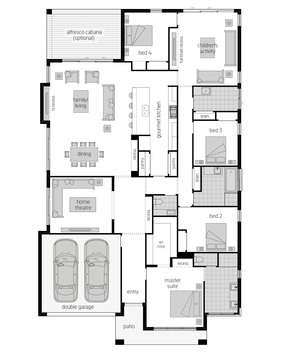 Architectural New Home Designs - Retreat Floorplan