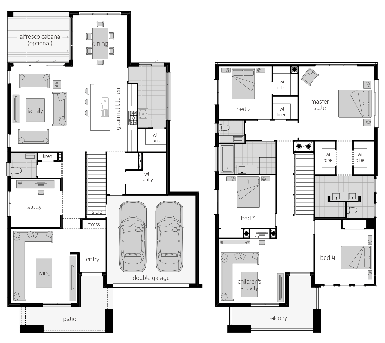 Saxonvale 36 Two- Two Storey Floor Plan- McDonald Jones