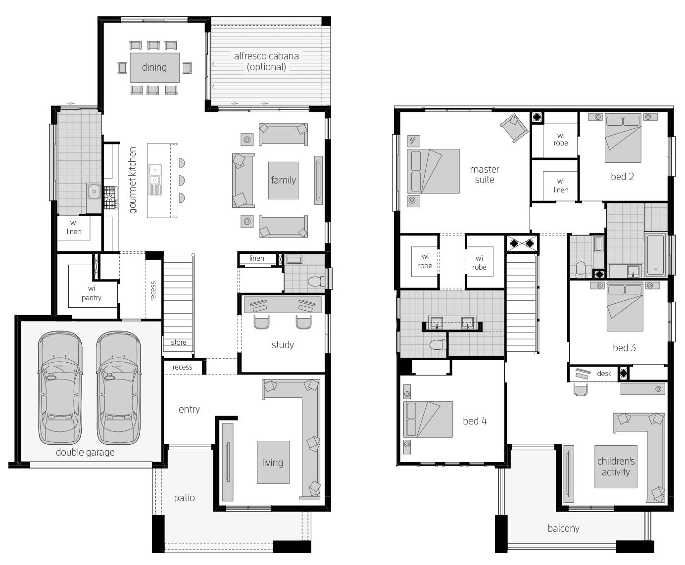 Saxonvale 40 Two- Two Storey Floor Plan- McDonald Jones