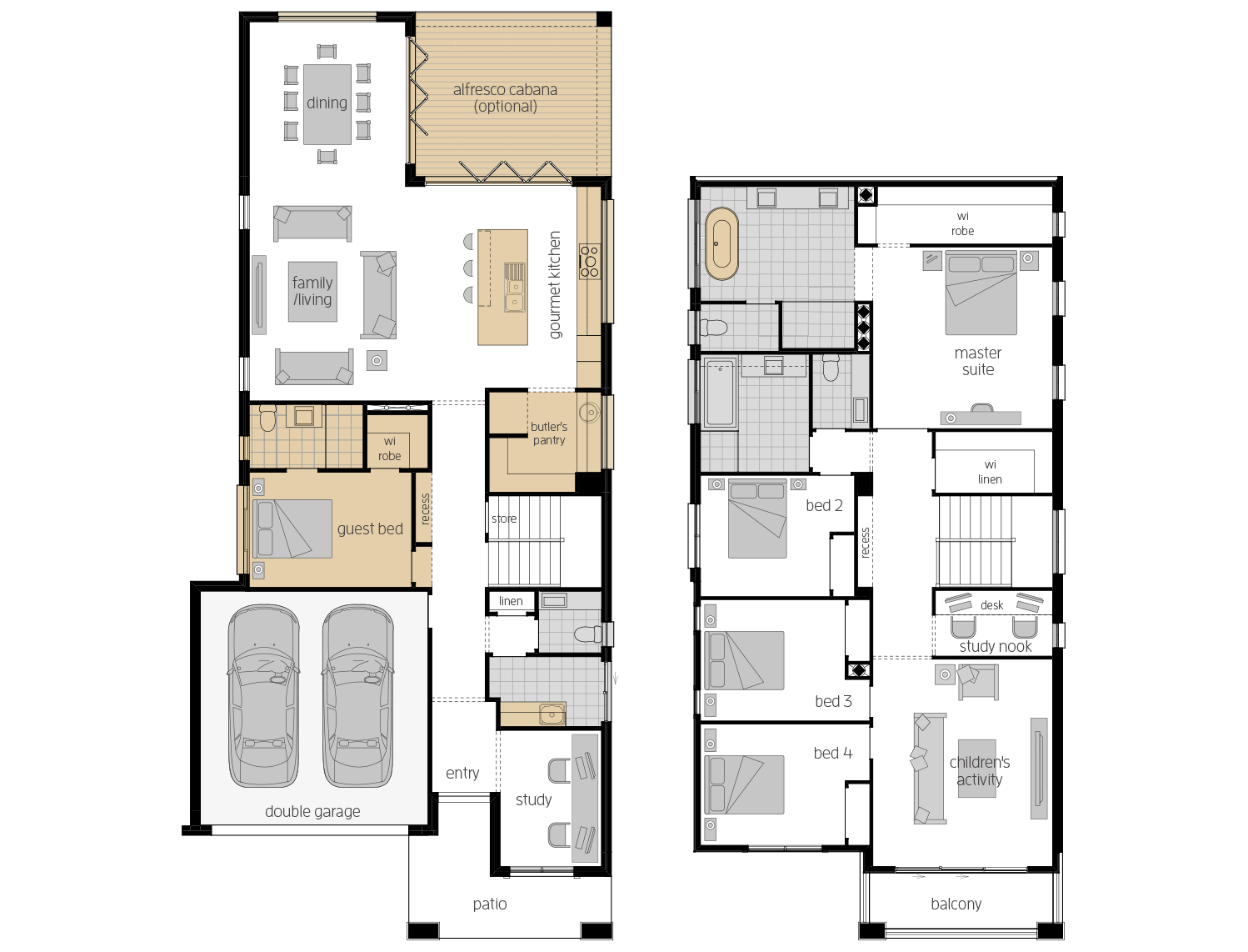 St. Clair 37 Two- Two Storey Upgrade Floor Plan- McDonald Jones