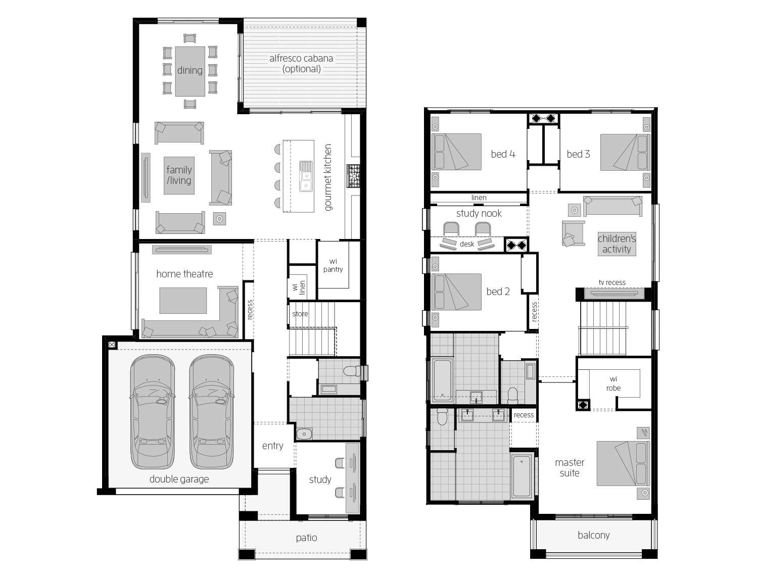 St. Clair 34 One- Two Storey Floor Plan- McDonald Jones