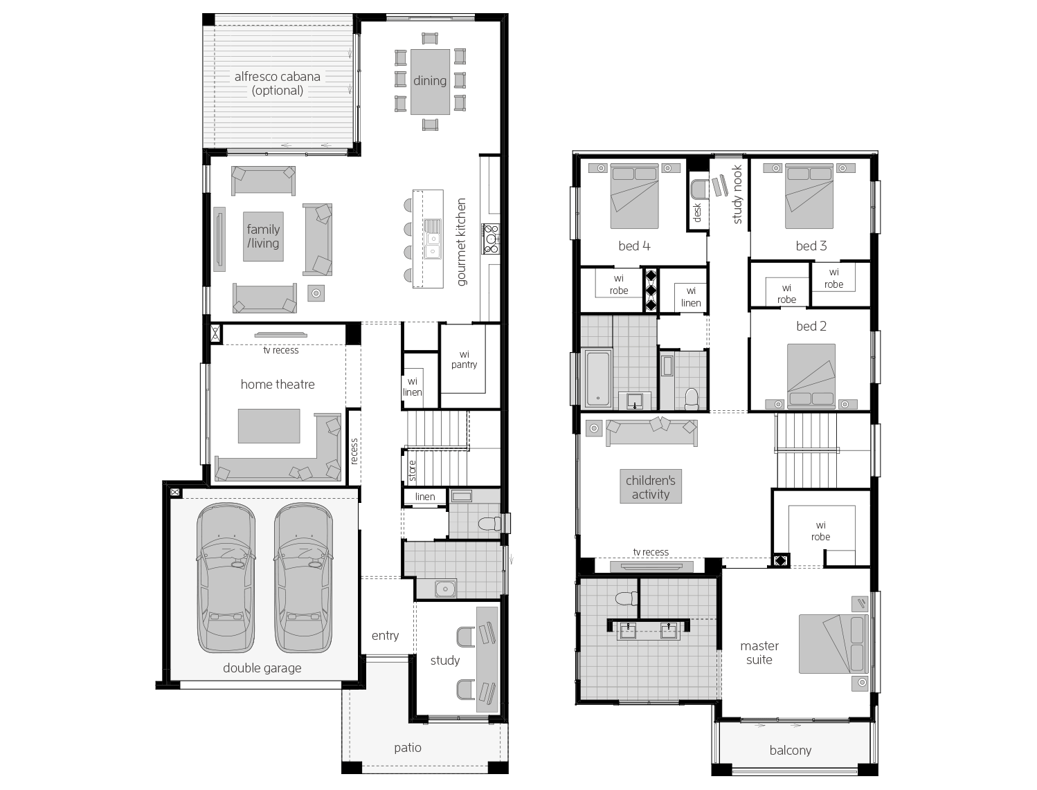 St. Clair 37 Three- Two Storey Floor Plan- McDonald Jones