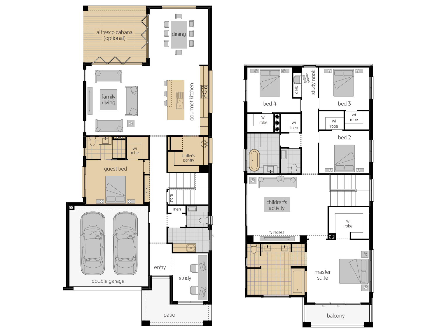 St. Clair 37 Three- Two Storey Upgrade Floor Plan- McDonald Jones