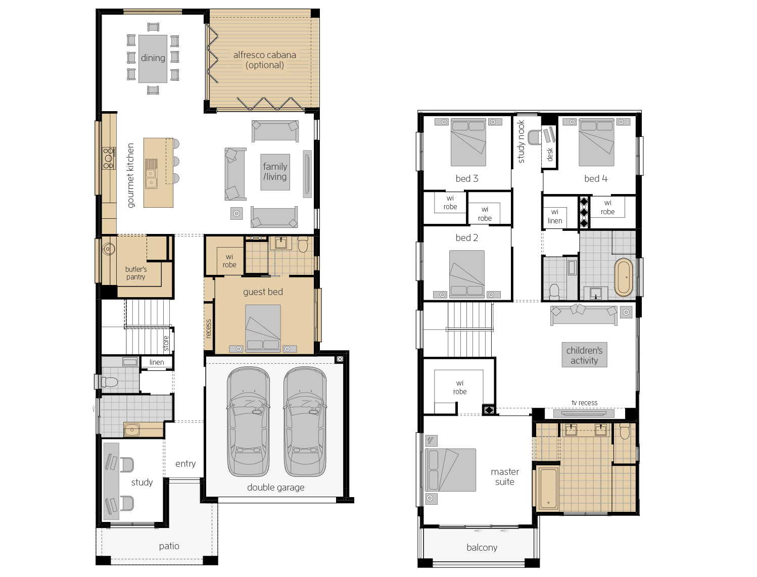 St. Clair 37 Three- Two Storey Upgrade Floor Plan- McDonald Jones