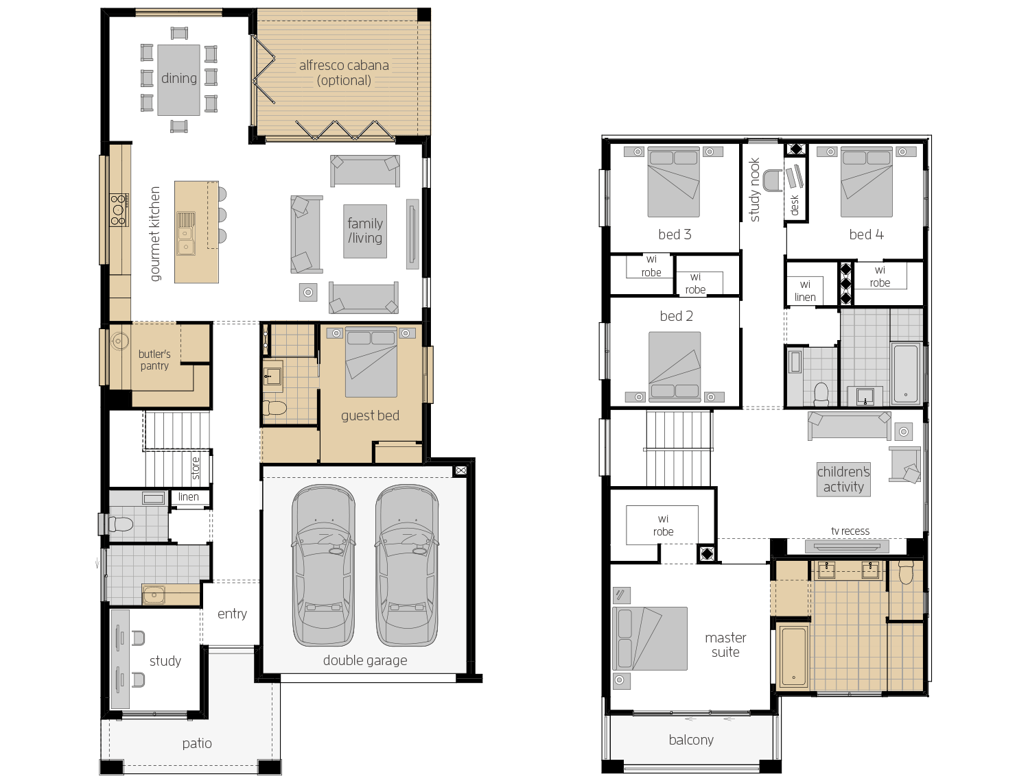 St. Clair 34 Two- Two Storey Upgrade Floor Plan- McDonald Jones