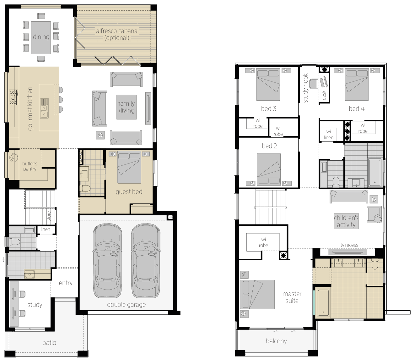 St. Clair 34 Two- Upgrade Two Storey Floor Plan- McDonald Jones St. Clair 34 Two- Upgrade Two Storey Floor Plan- McDonald Jones