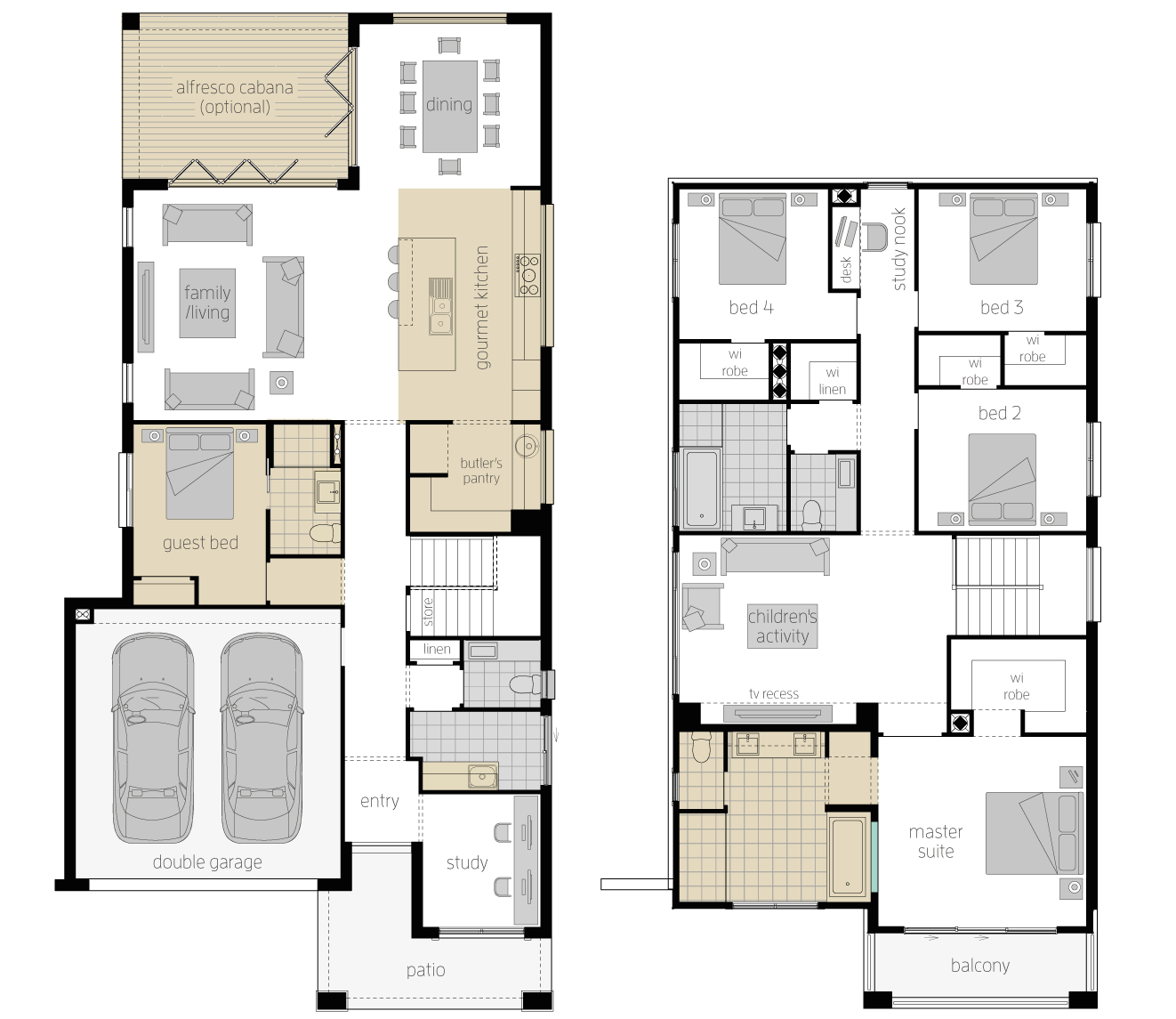 St. Clair 34 Two- Upgrade Two Storey Floor Plan- McDonald Jones St. Clair 34 Two- Upgrade Two Storey Floor Plan- McDonald Jones