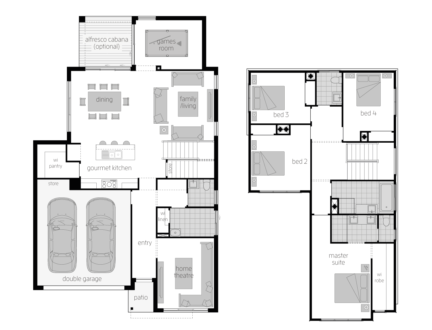 Sevilla 28- Two Storey Floor Plan Sevilla 28- Two Storey Floor Plan- McDonald Jones