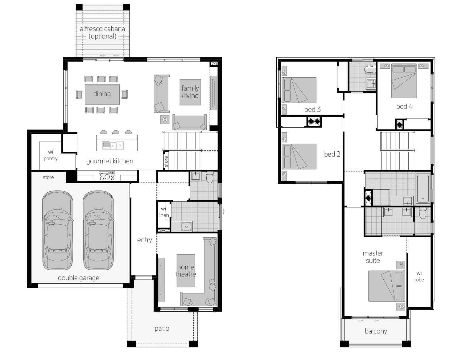 Sevilla 26- Two Storey Floor Plan- McDonald Jones