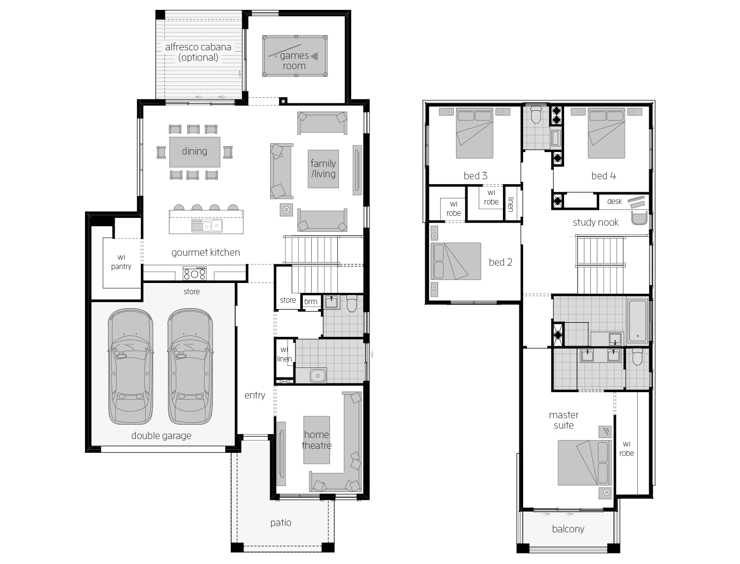 Sevilla 30- Two Storey Floor Plan- McDonald Jones