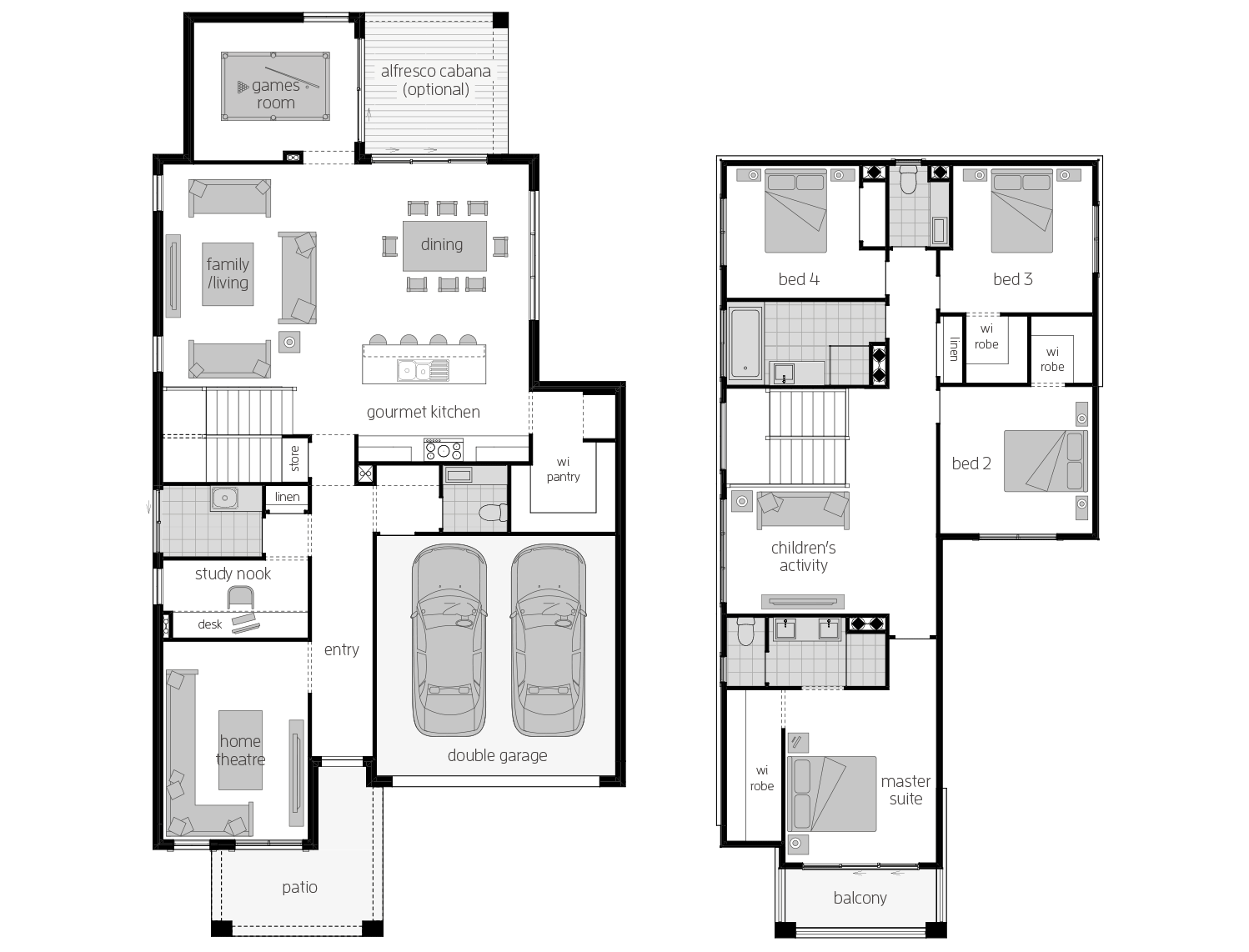 Sevilla 32- Two Storey Floor Plan- McDonald Jones