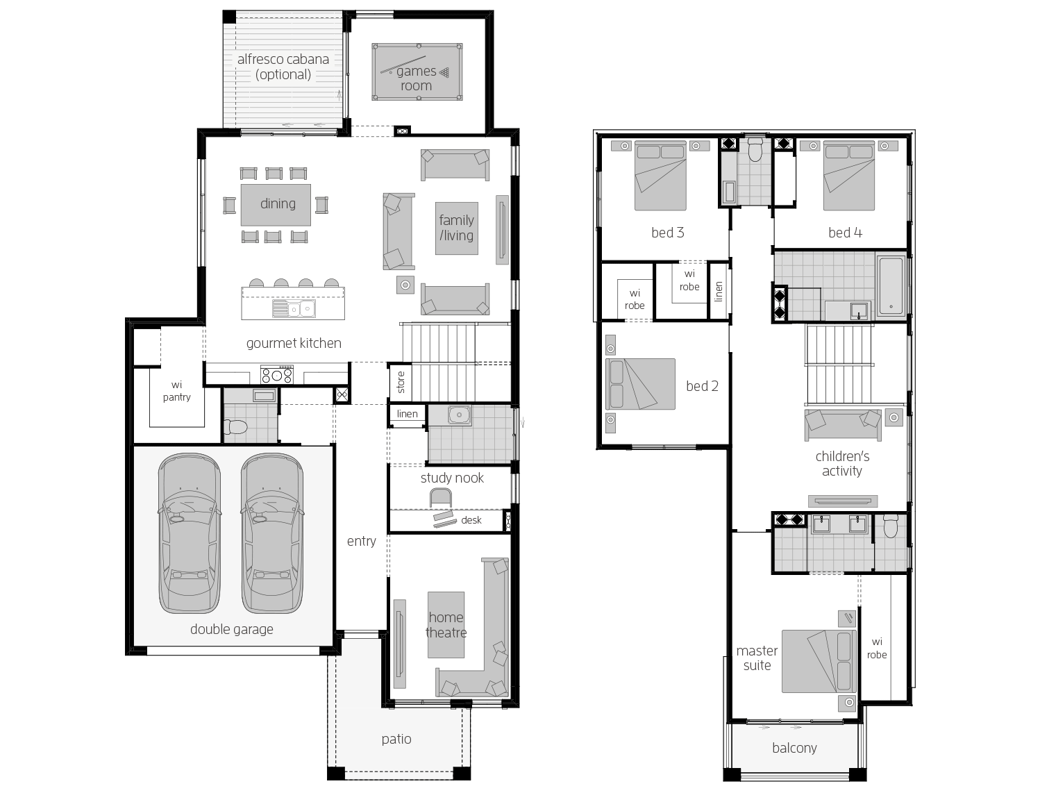 Sevilla 32- Two Storey Floor Plan- McDonald Jones