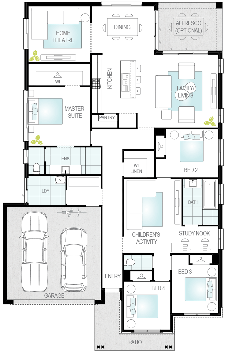 Architectural New Home Designs - Toledo Floor Plan 