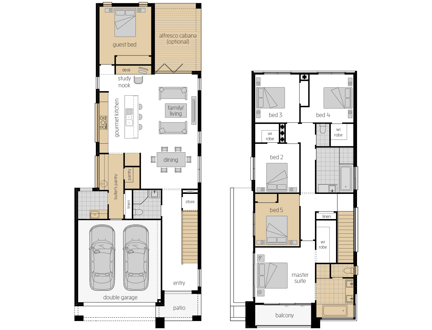 Whistler 30- Two Storey Upgrade Floor Plan- McDonald Jones
