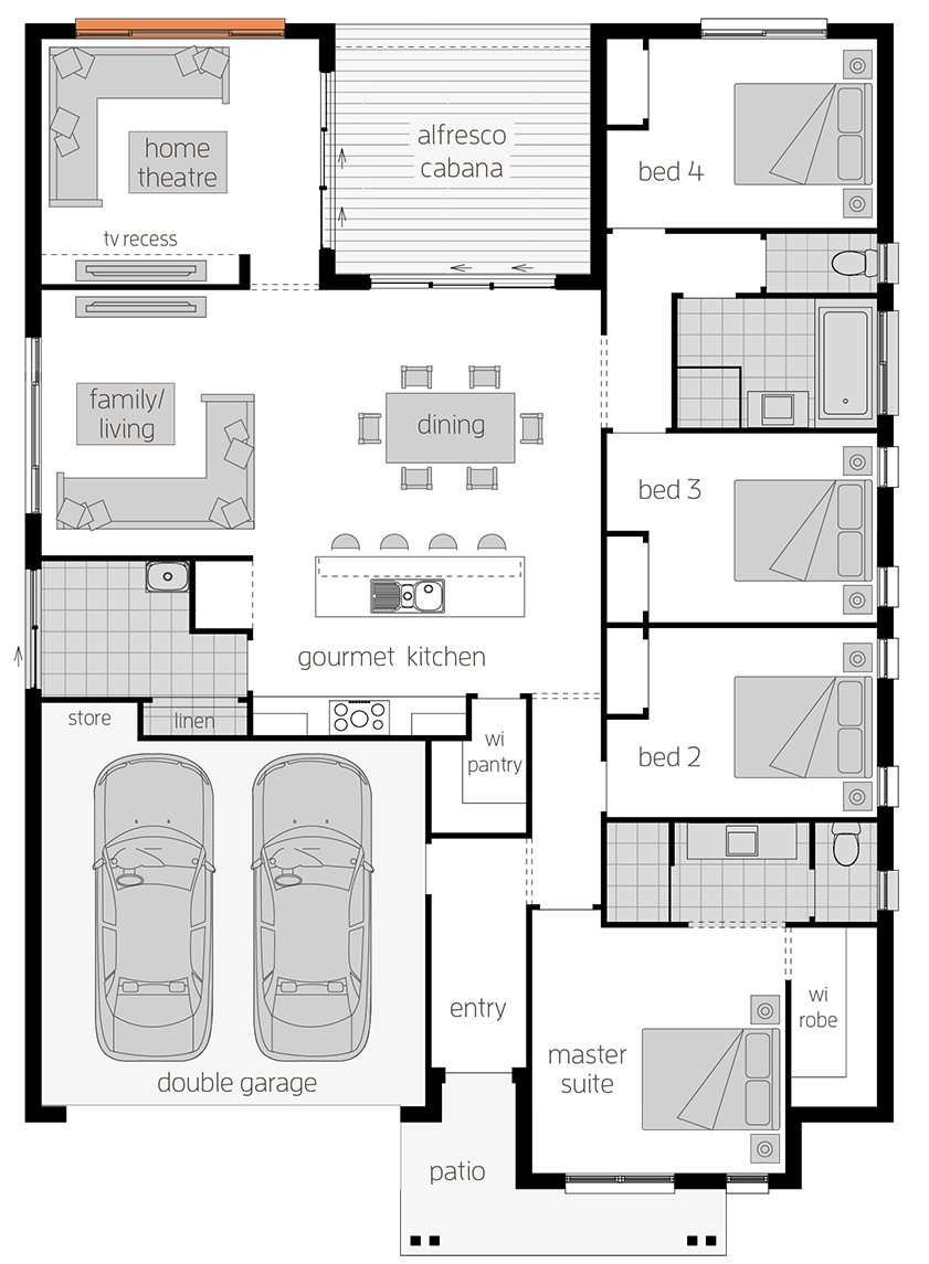 Harlow - Single Storey Floor Plan - McDonald Jones