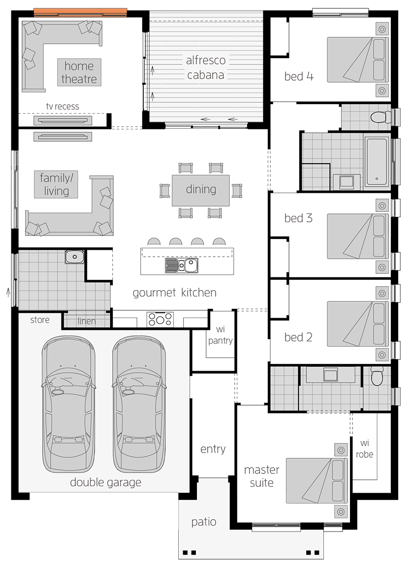 Harlow Harlow - Single Storey Floor Plan - McDonald Jones