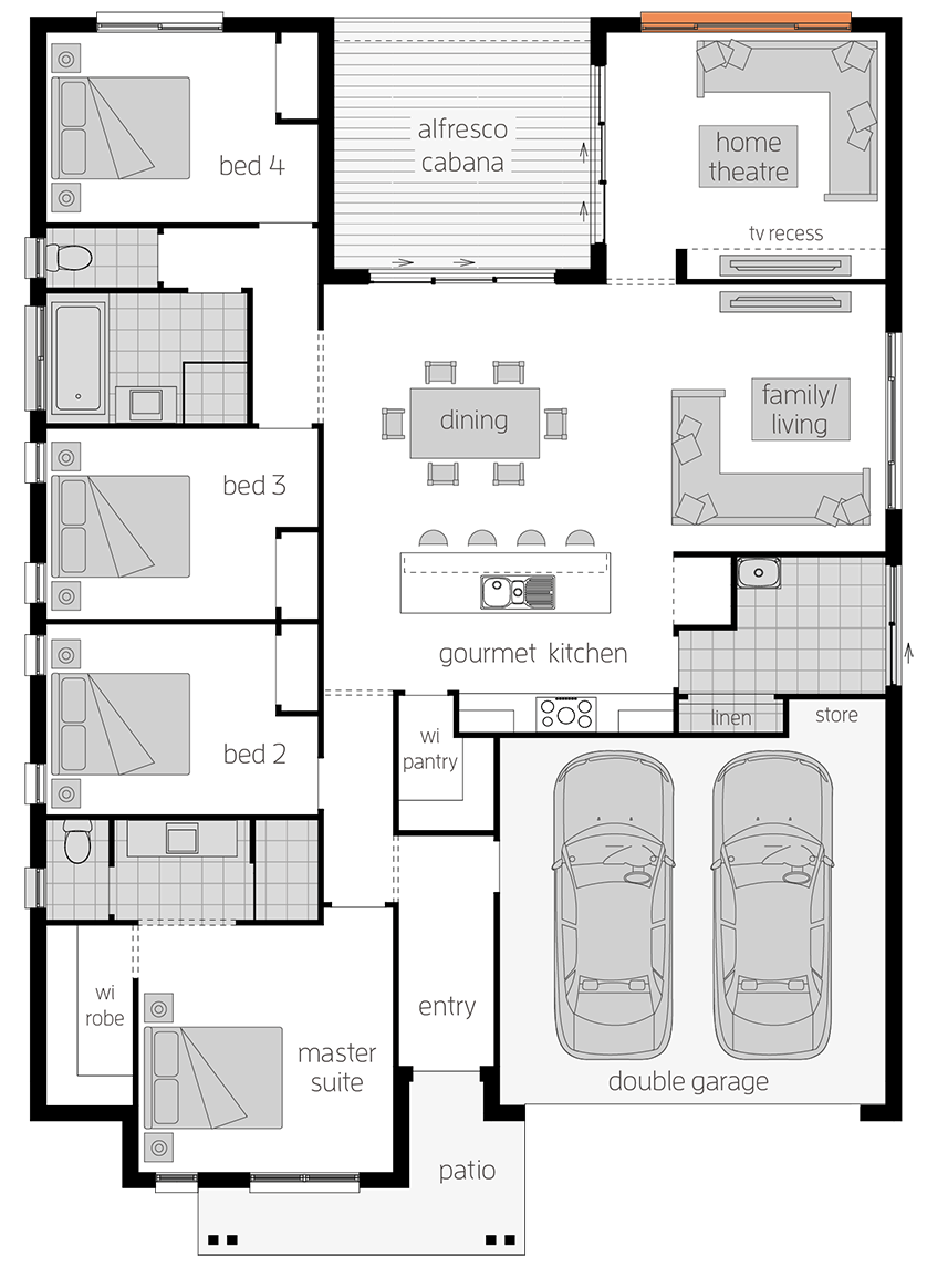 Harlow - Single Storey Floor Plan - McDonald Jones