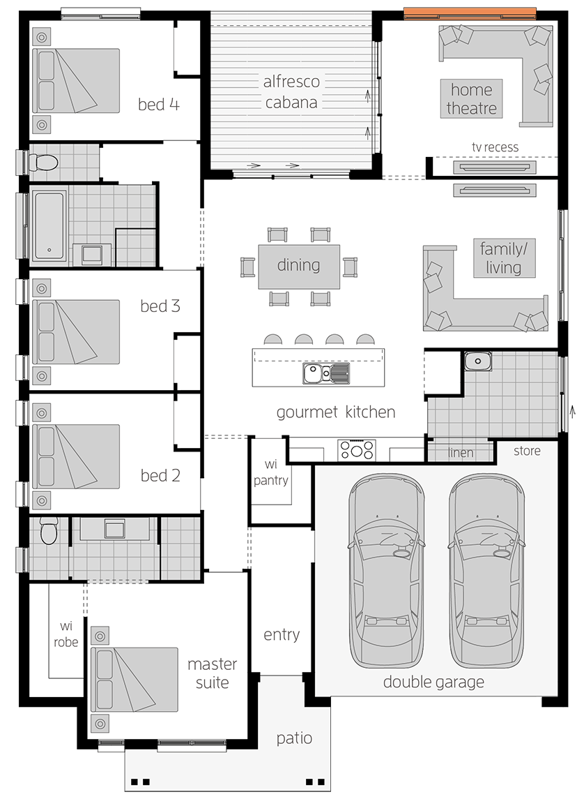 Harlow Harlow - Single Storey Floor Plan - McDonald Jones