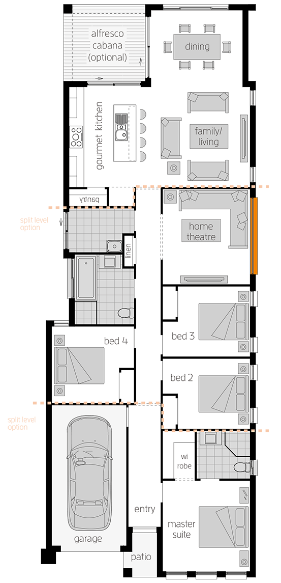 Hamilton Five- Single Storey Floor Plan - McDonald Jones