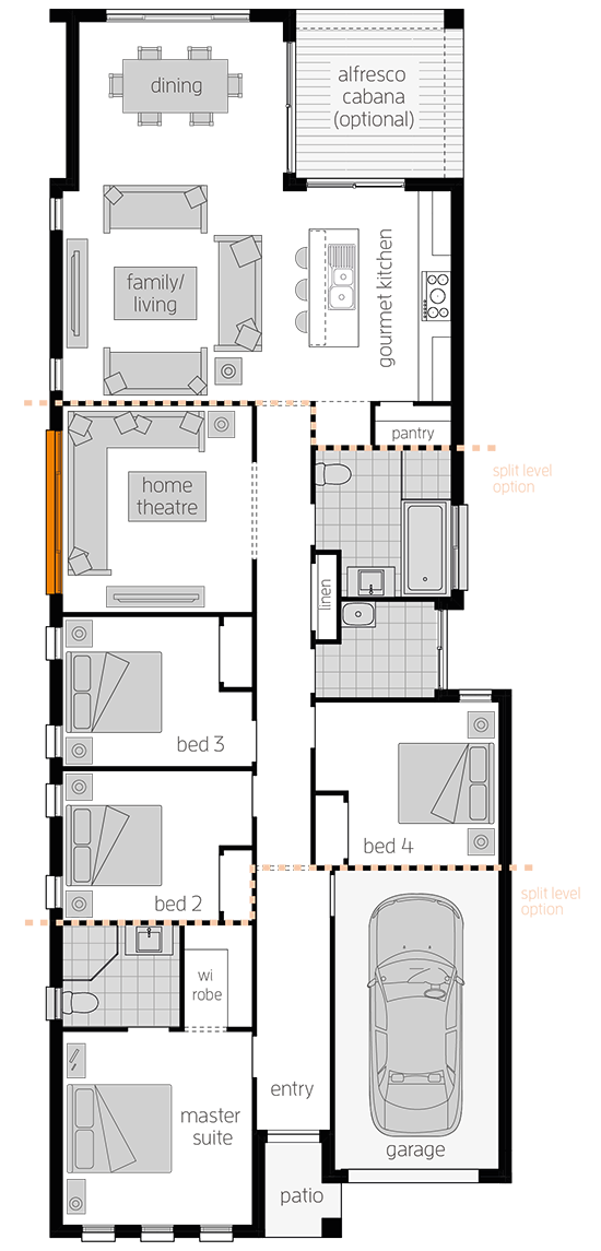 Hamilton Five- Single Storey Floor Plan Hamilton Five- Single Storey Floor Plan - McDonald Jones