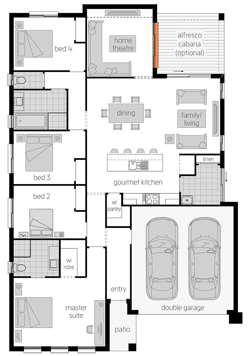 Manhattan Two Manhattan Two - Single Storey Floor Plan - McDonald Jones
