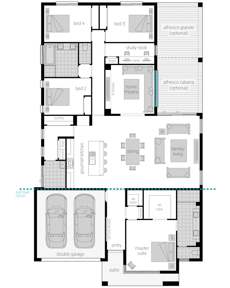 Floor Plan - Broadbeach 16 - McDonald Jones Homes Floor Plan - Broadbeach 16 - McDonald Jones Homes