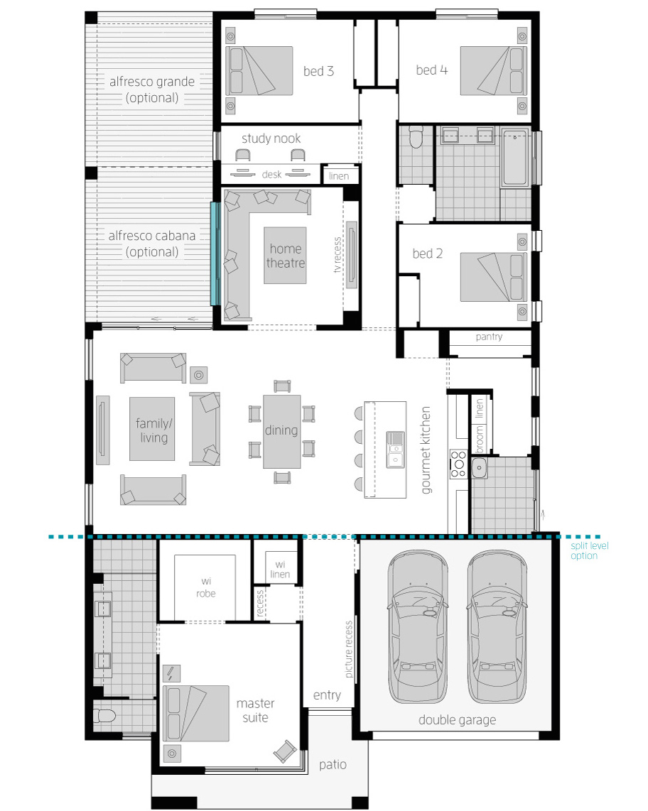 Floor Plan - Broadbeach 16 - McDonald Jones Homes Floor Plan - Broadbeach 16 - McDonald Jones Homes