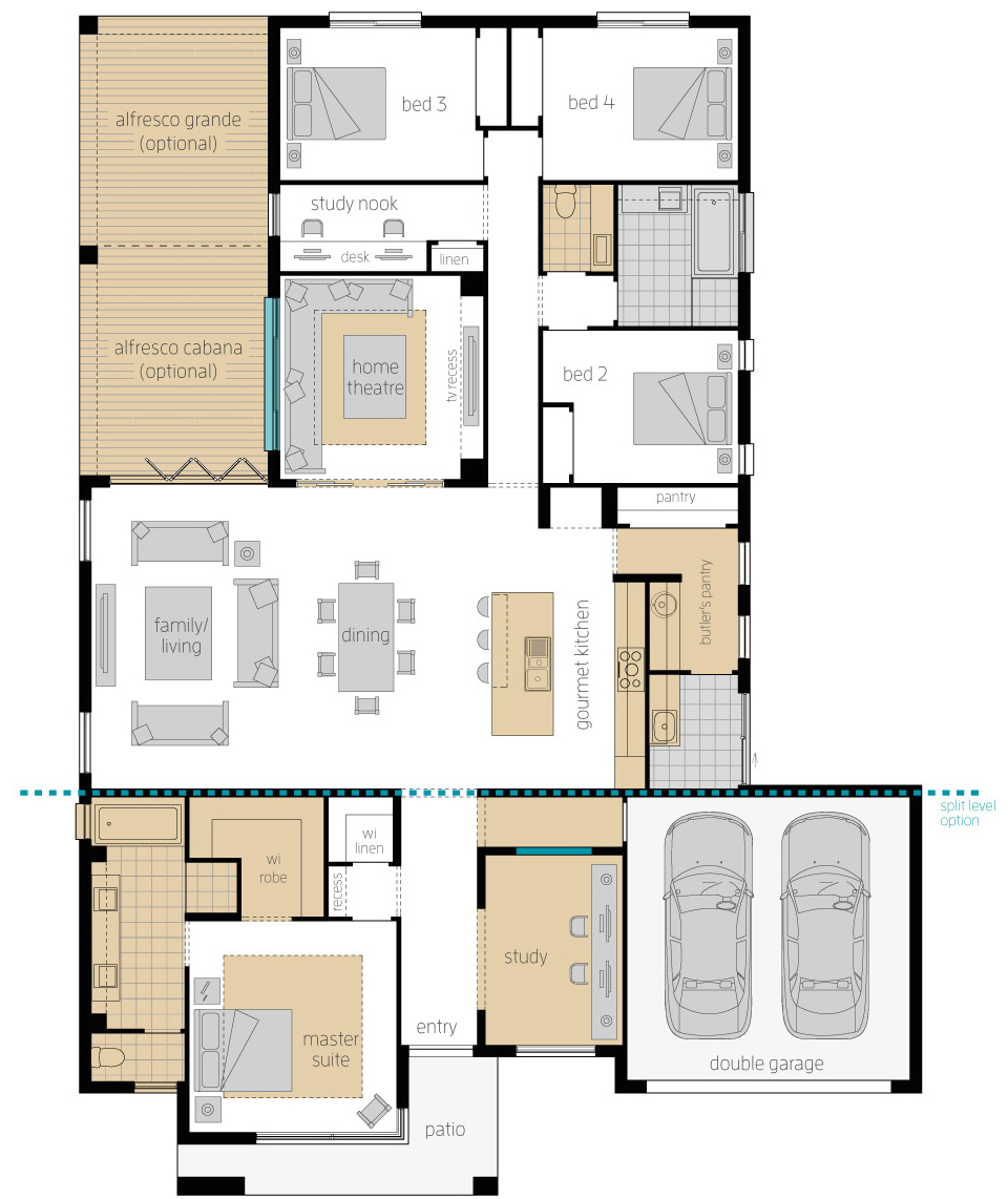 Floor Plan - Broadbeach 16 Updates - McDonald Jones Homes Floor Plan - Broadbeach 16 Updates - McDonald Jones Homes