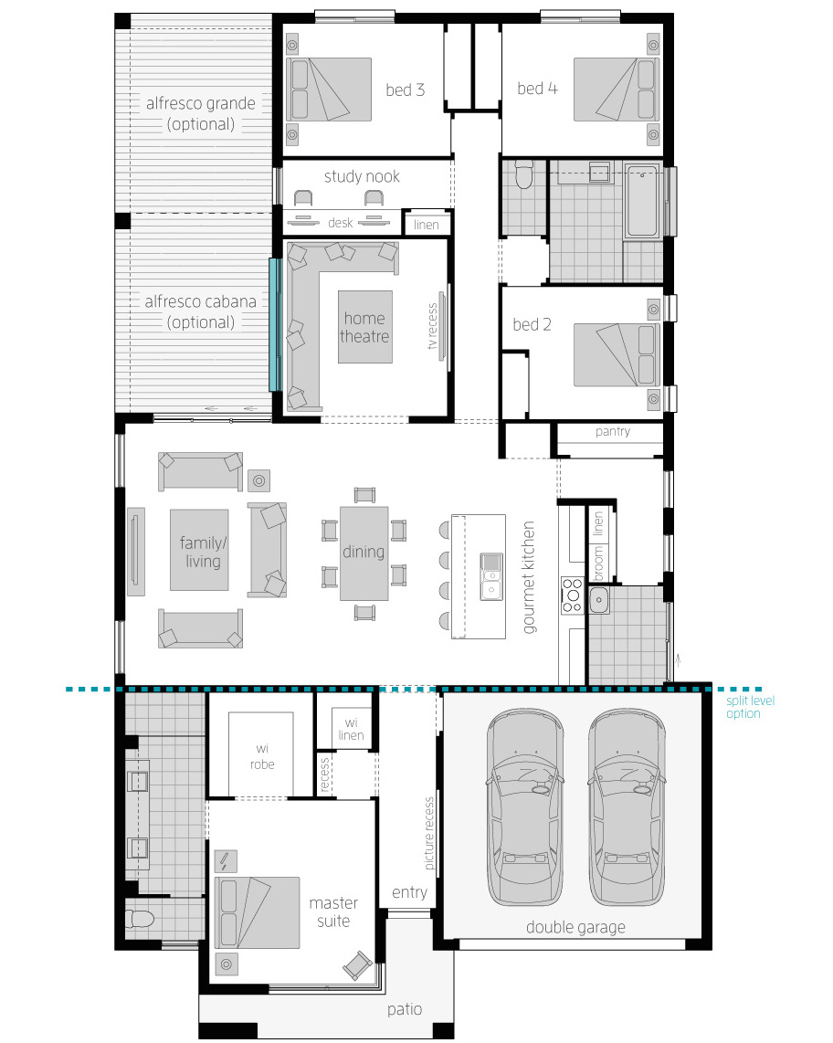 Floor Plan - Broadbeach Zero - McDonald Jones Homes Floor Plan - Broadbeach Zero - McDonald Jones Homes