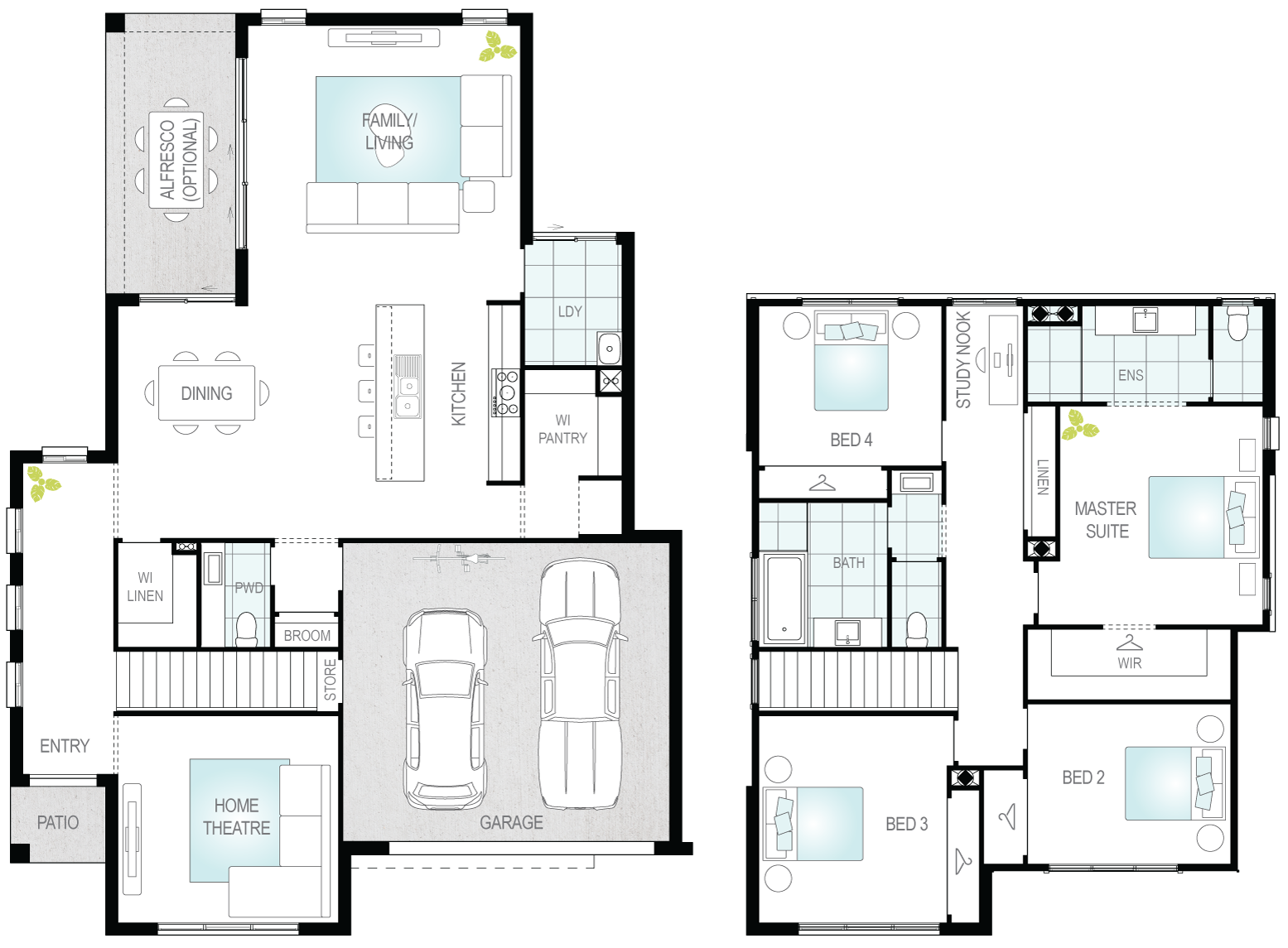 Anglesey - Two Storey Floor Plan- McDonald Jones Anglesey - Two Storey Floor Plan- McDonald Jones