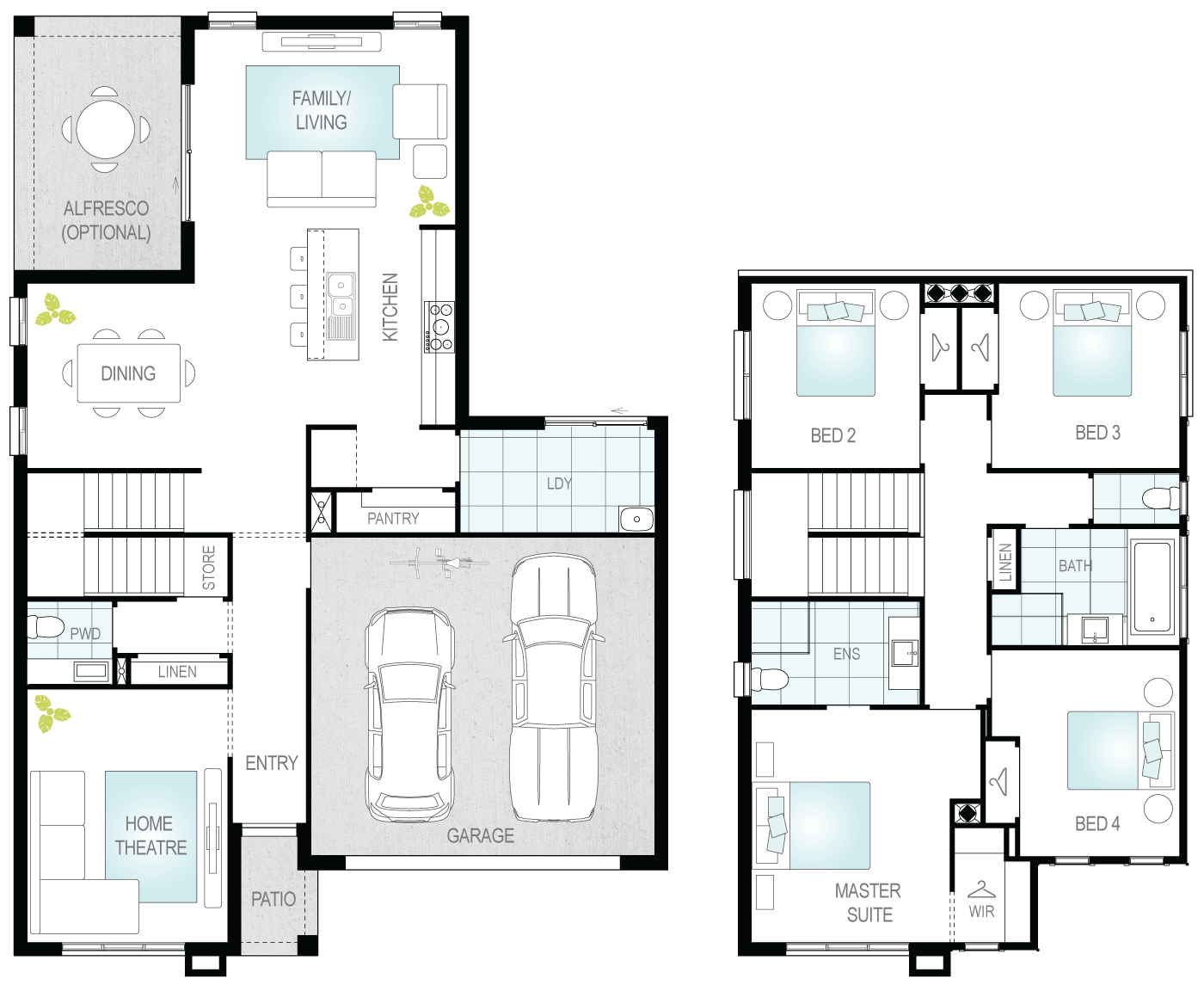 Suzuka One- Two Storey Floor Plan- McDonald Jones