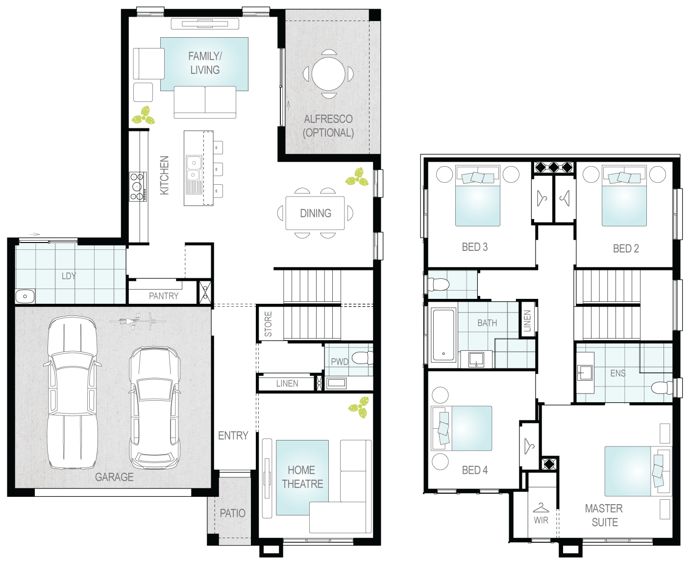 Suzuka One- Two Storey Floor Plan- McDonald Jones