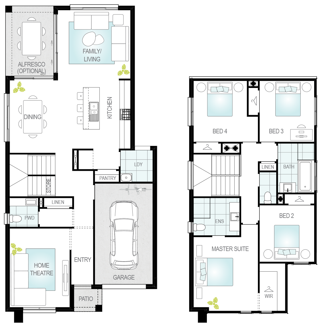 Cresmina- Two Storey Floor Plan- McDonald Jones