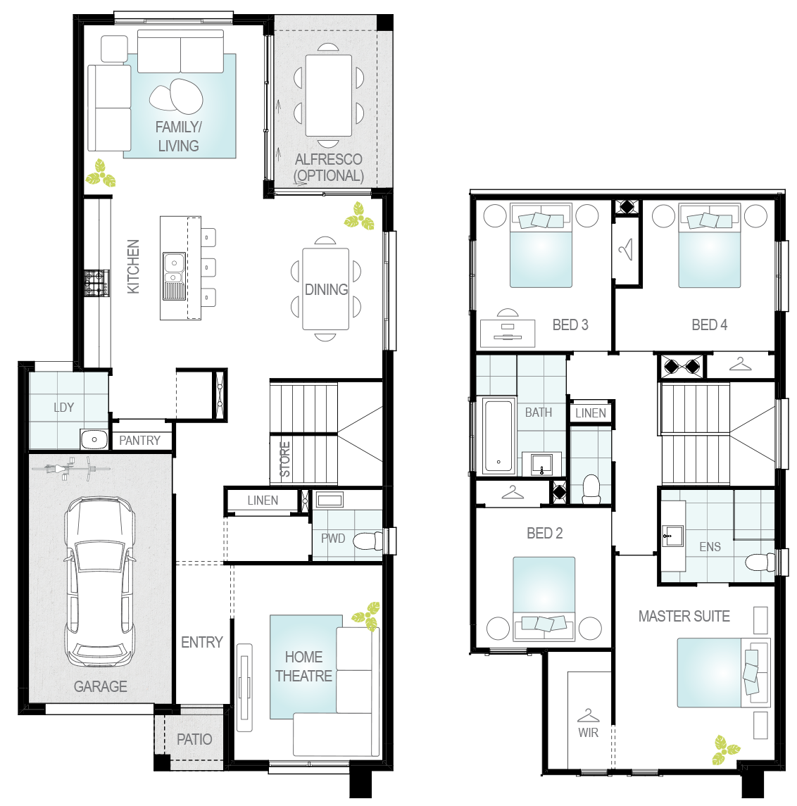 Cresmina- Two Storey Floor Plan- McDonald Jones