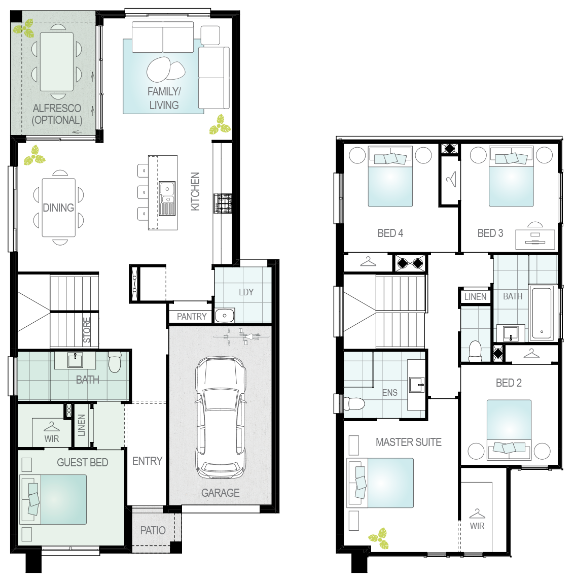 Cresmina- Two Storey Floor Plan Upgrade- McDonald Jones