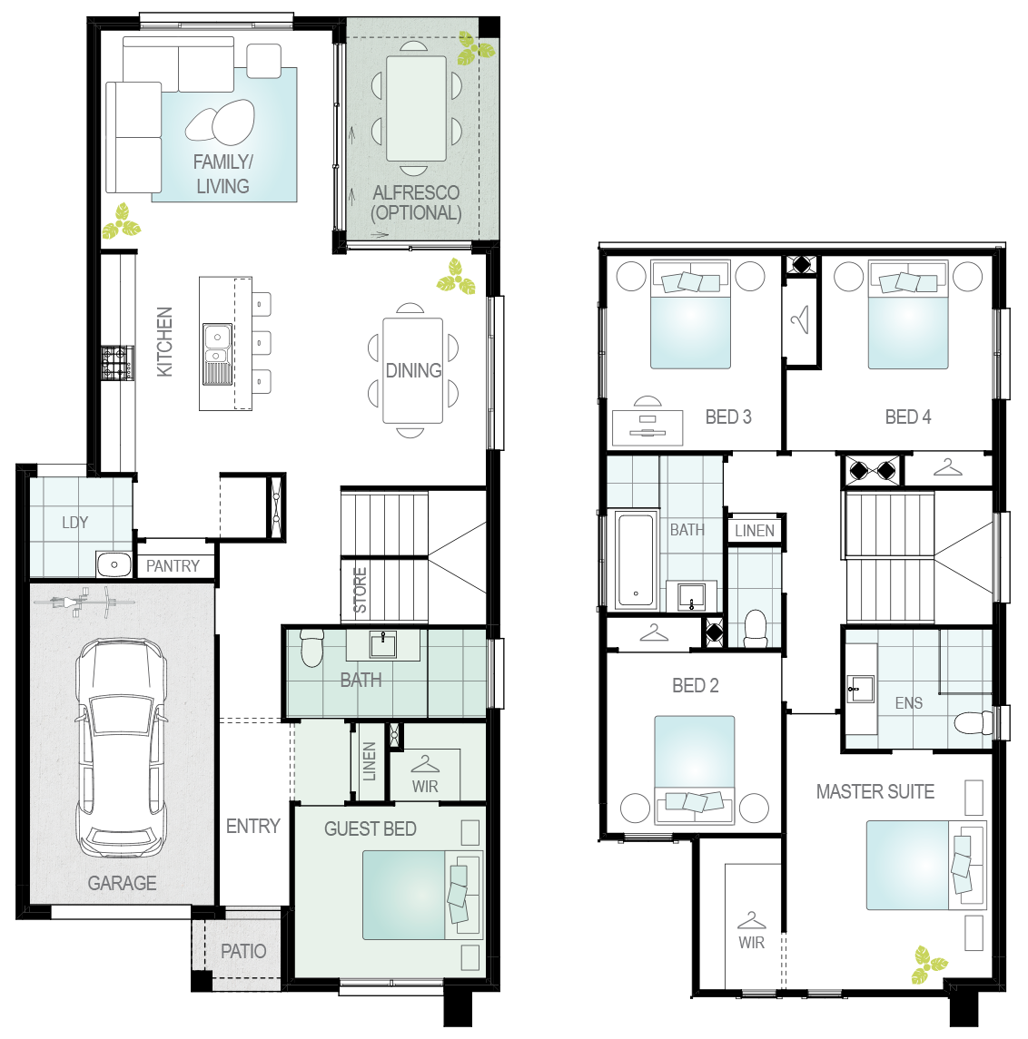 Cresmina- Two Storey Floor Plan Upgrade- McDonald Jones