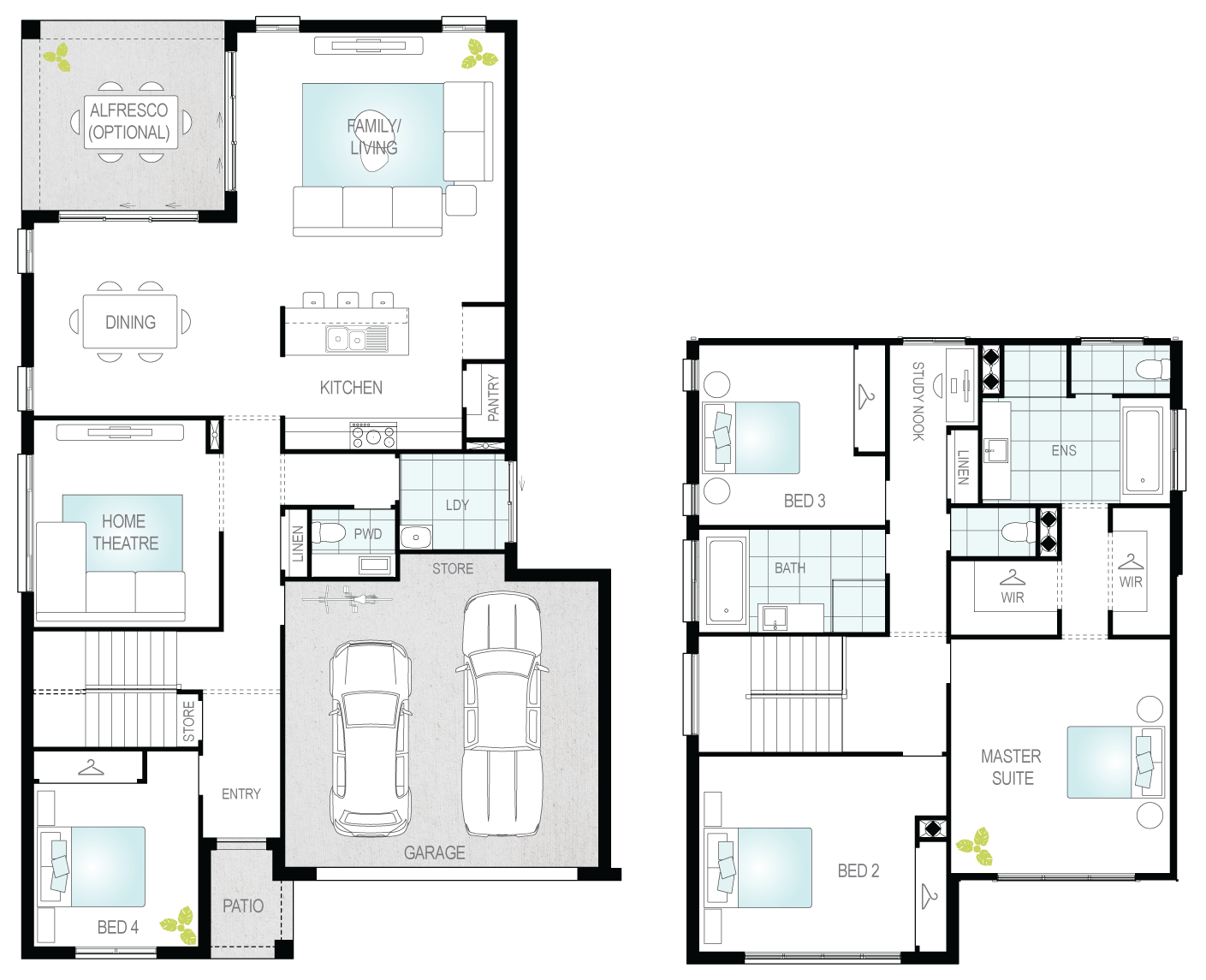 Sandown- Two Storey Floor Plan- McDonald Jones