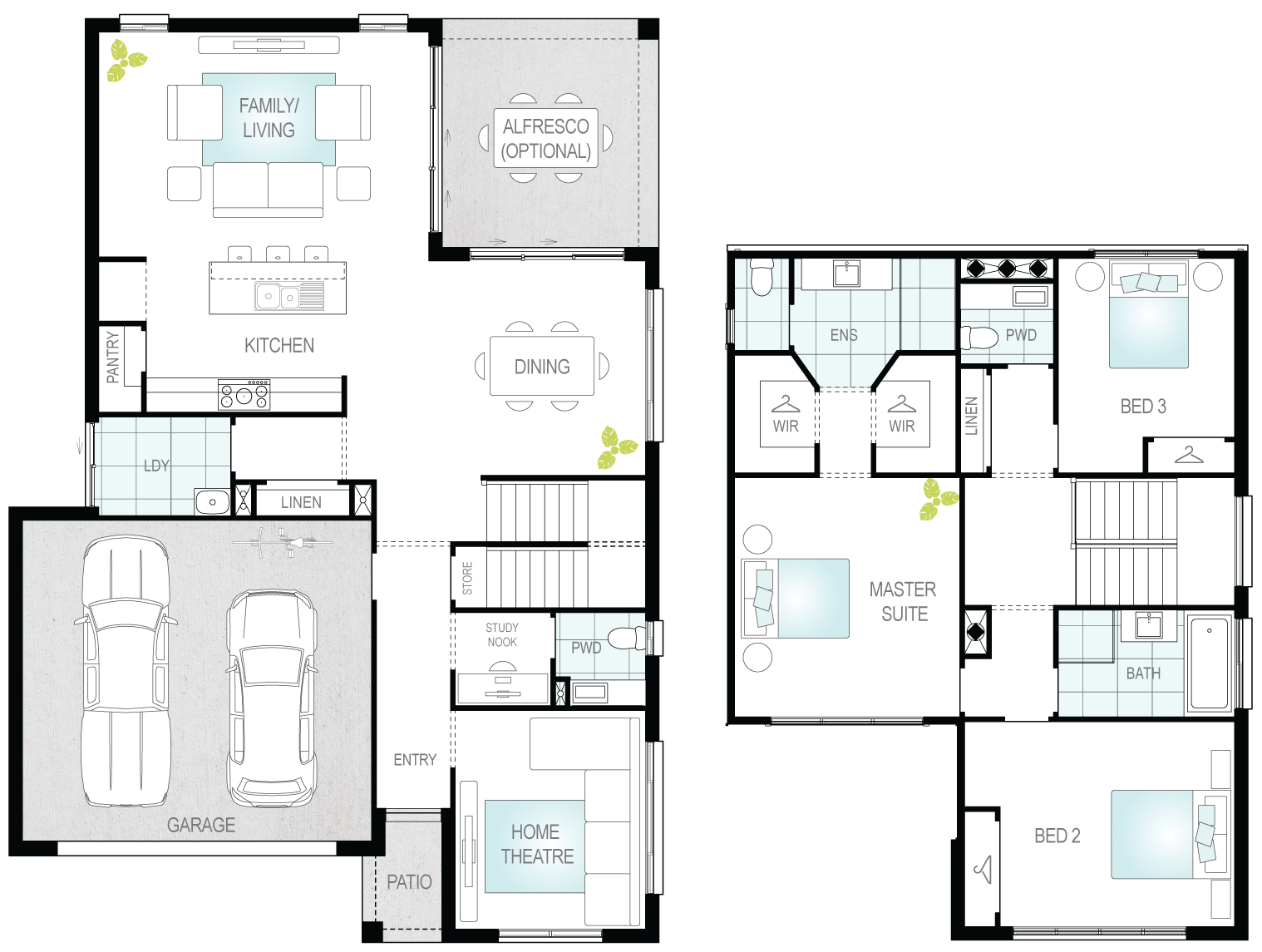 Silverstone One- Two Storey Floor Plan- McDonald Jones