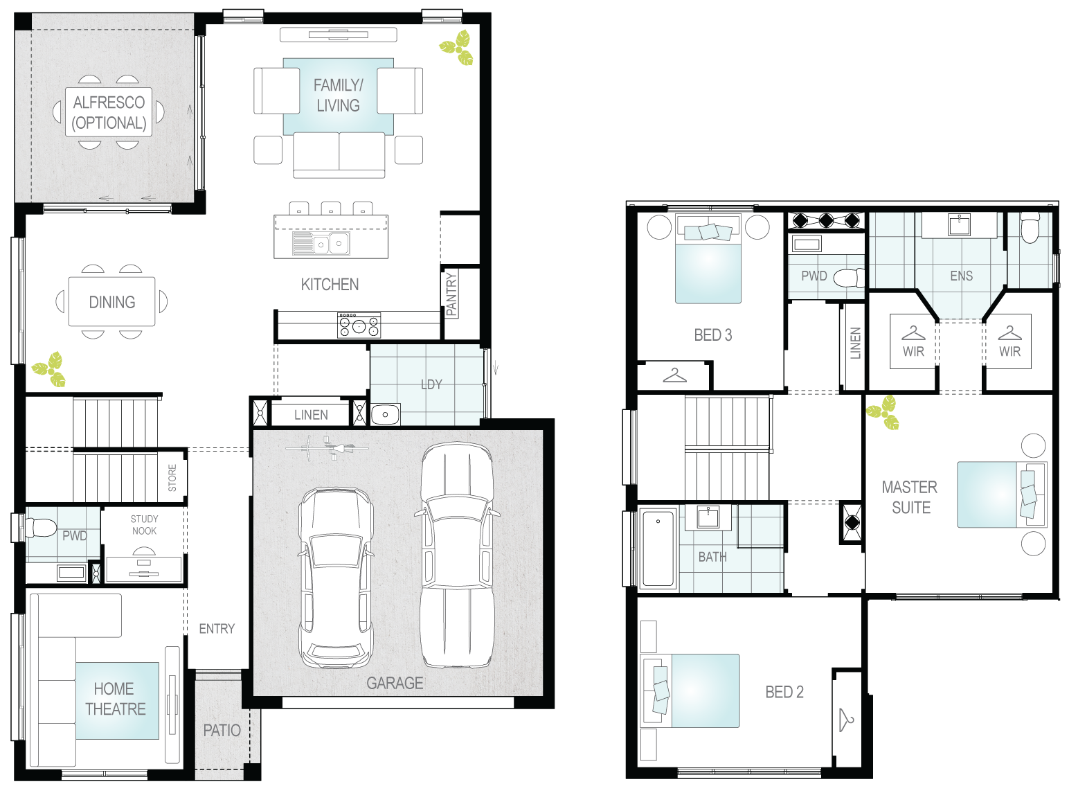 Silverstone One- Two Storey Floor Plan- McDonald Jones