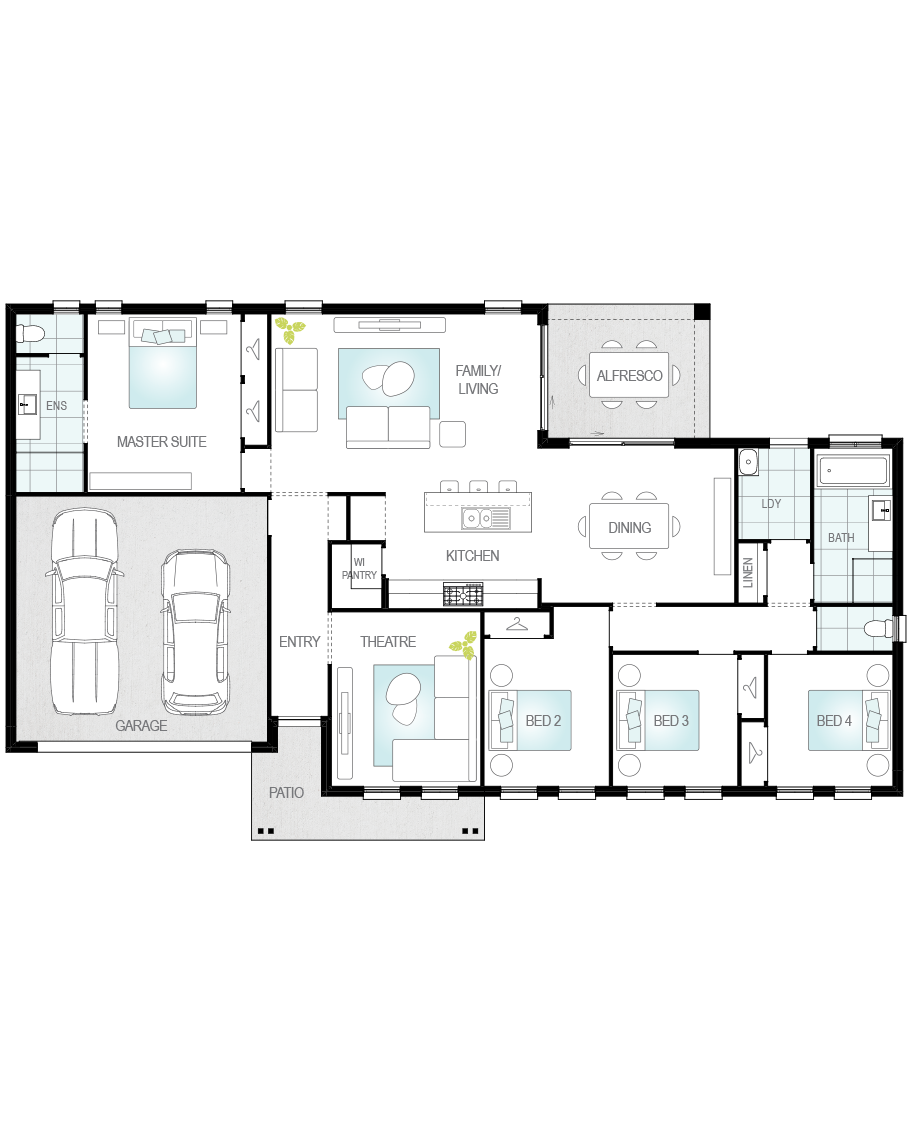 single storey home design now azura standard floorplan rhs